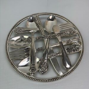 VTG Godinger Silver Art Co Silver Plated Flatware Wall Hanging Fork Knife Spoon